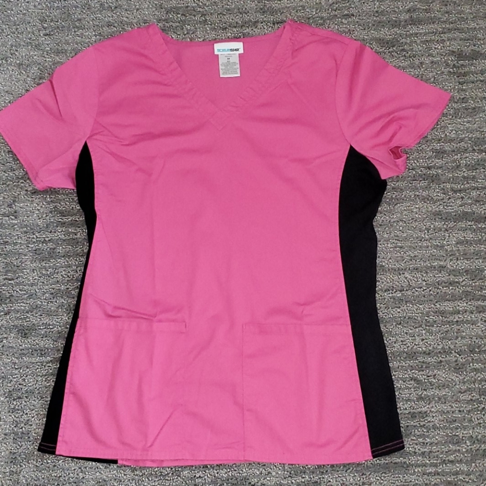 Scrubstar pink stretch scrub top